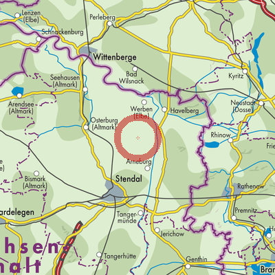 Landkarte Arneburg-Goldbeck