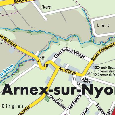 Stadtplan Arnex-sur-Nyon