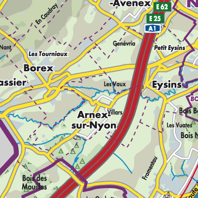 Übersichtsplan Arnex-sur-Nyon