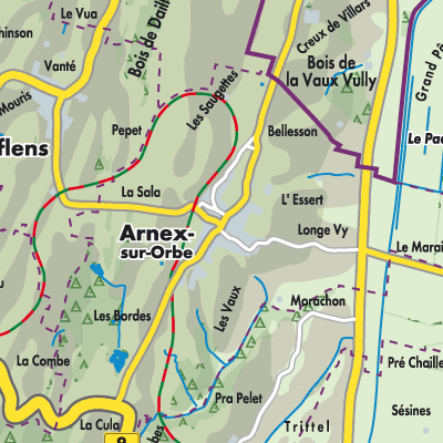 Übersichtsplan Arnex-sur-Orbe