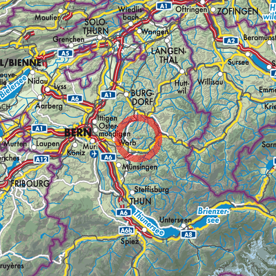 Landkarte Arni (BE)