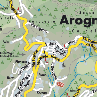 Stadtplan Arogno