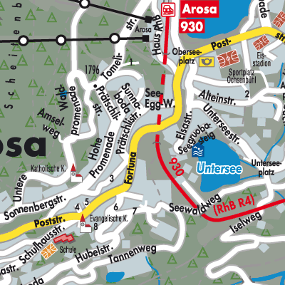 Stadtplan Arosa