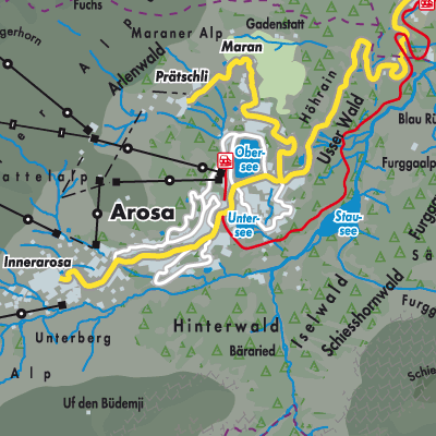 Übersichtsplan Arosa