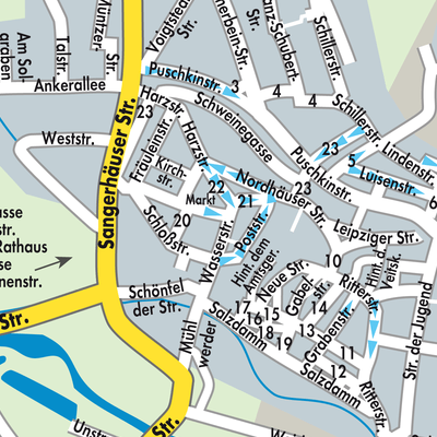 Stadtplan Artern