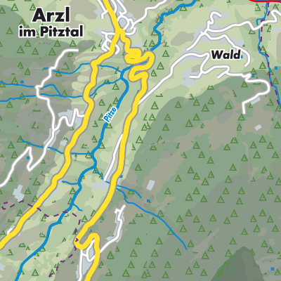 Übersichtsplan Arzl im Pitztal