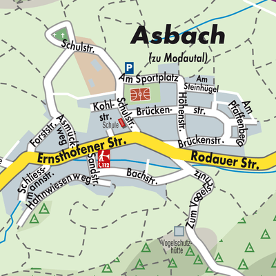 Stadtplan Asbach