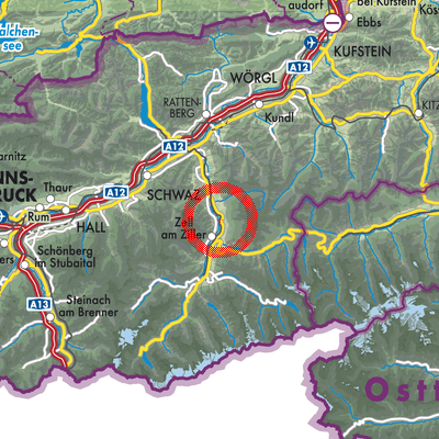 Landkarte Aschau im Zillertal