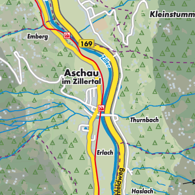 Übersichtsplan Aschau im Zillertal