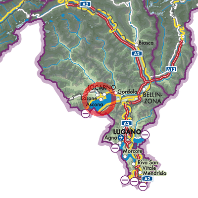 Landkarte Ascona