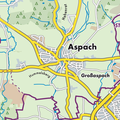 Aspach Stadtpl ne Und Landkarten