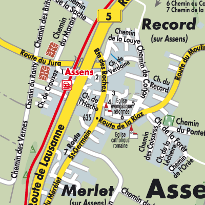 Stadtplan Assens