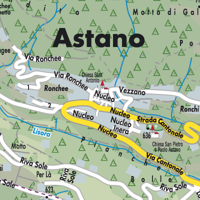 Stadtplan Astano