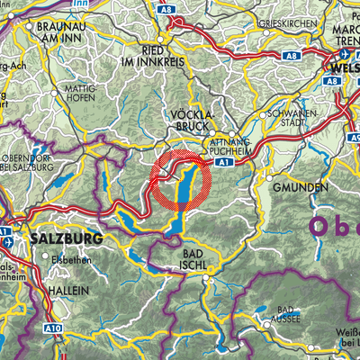 Landkarte Attersee am Attersee