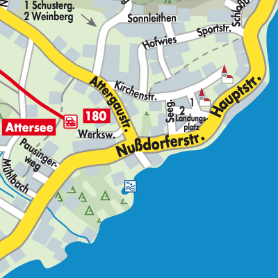 Stadtplan Attersee am Attersee