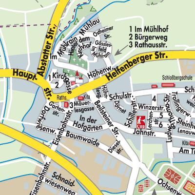 Stadtplan Auenstein