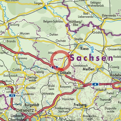 Landkarte Auerschütz
