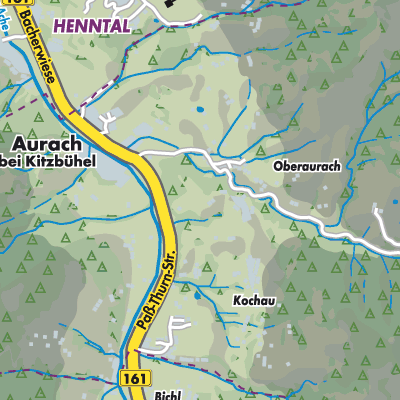Übersichtsplan Aurach bei Kitzbühel