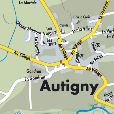 Stadtplan Autigny