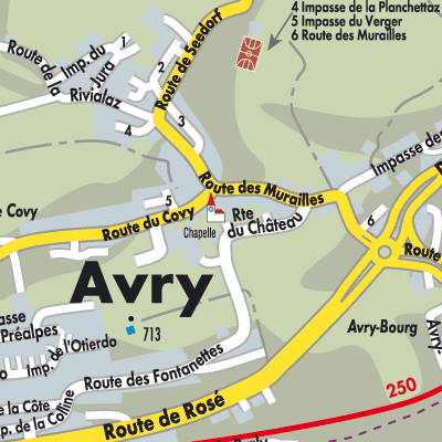 Stadtplan Avry