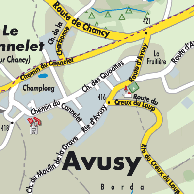 Stadtplan Avusy