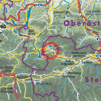 Landkarte Bad Aussee