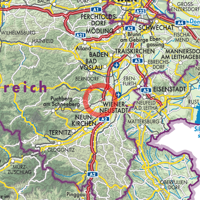 Landkarte Bad Fischau-Brunn
