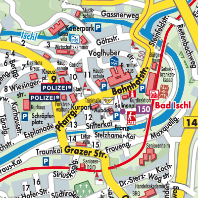Stadtplan Bad Ischl