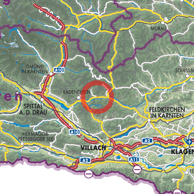 Landkarte Bad Kleinkirchheim