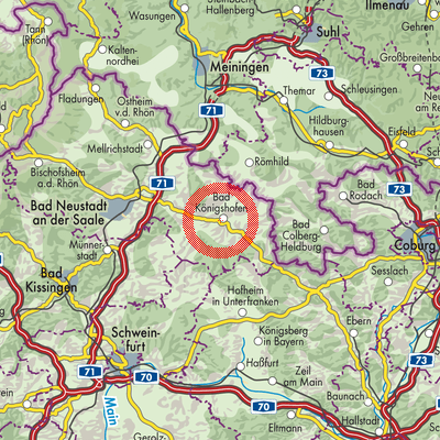 Landkarte Bad Königshofen i. Grabfeld (VGem)