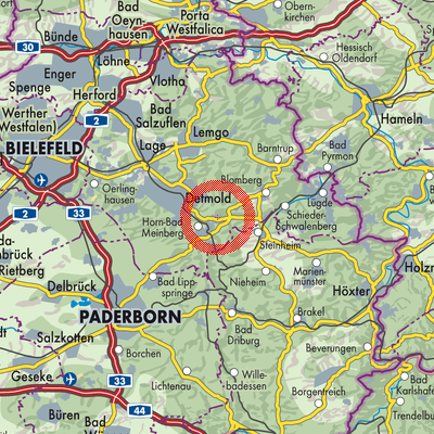 Landkarte Bad Meinberg