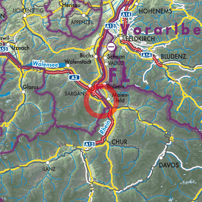 Bad Ragaz - Stadtpläne und Landkarten