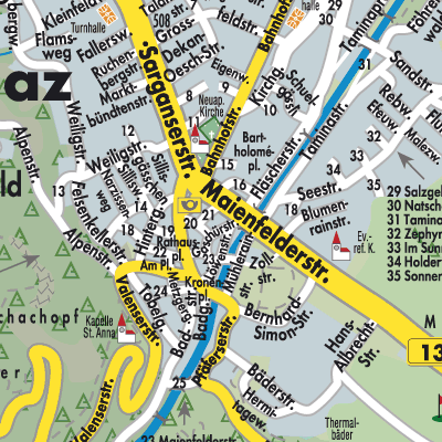 Stadtplan Bad Ragaz