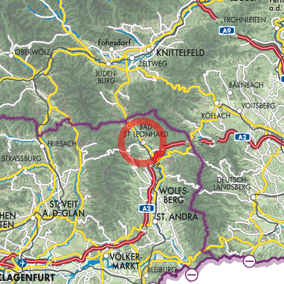 Landkarte Bad Sankt Leonhard im Lavanttal