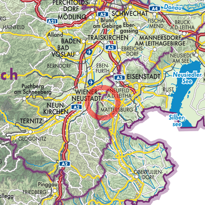 Landkarte Bad Sauerbrunn