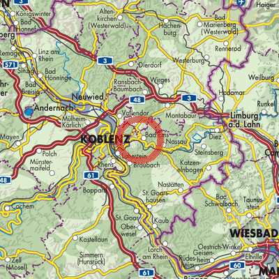 Landkarte Bad Ems