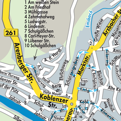 Stadtplan Bad Ems
