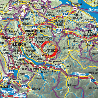Landkarte Bäretswil