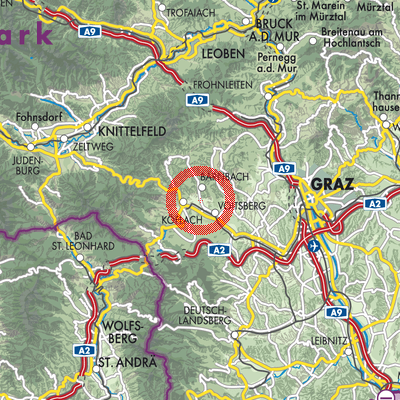 Landkarte Bärnbach