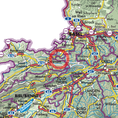 Landkarte Bärschwil