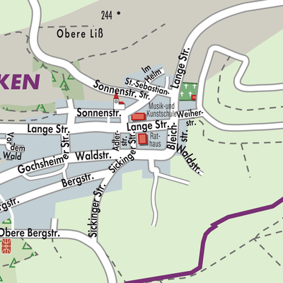 Stadtplan Bahnbrücken