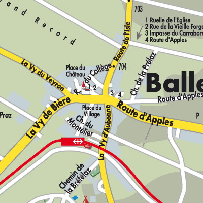 Stadtplan Ballens