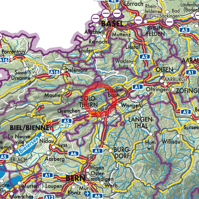 Landkarte Balm bei Günsberg