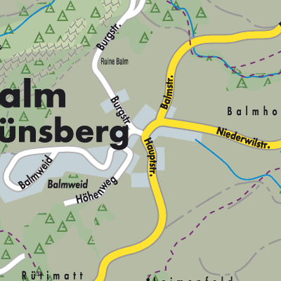Stadtplan Balm bei Günsberg