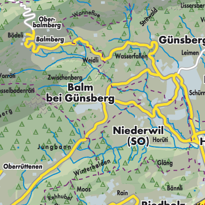 Übersichtsplan Balm bei Günsberg