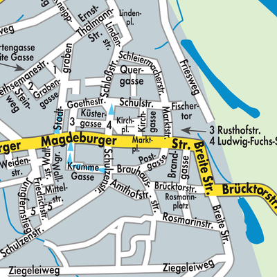 Stadtplan Barby