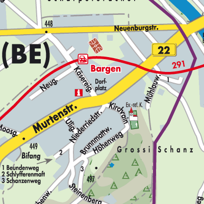 Stadtplan Bargen (BE)