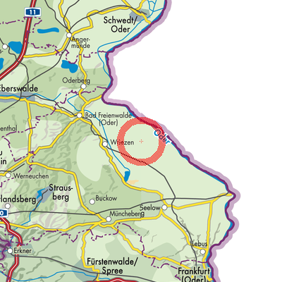 Landkarte Barnim-Oderbruch