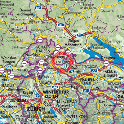 Landkarte Basadingen-Schlattingen