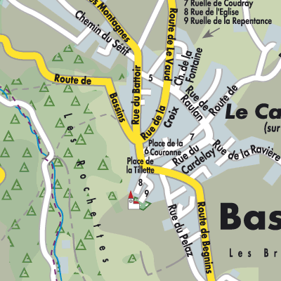 Stadtplan Bassins